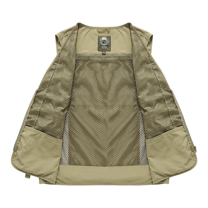 Men's Multi-Pocket Outdoor Zip-Up Fishing Mens Gilet