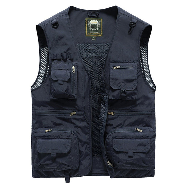 Men's Multi-Pocket Outdoor Zip-Up Fishing Mens Gilet