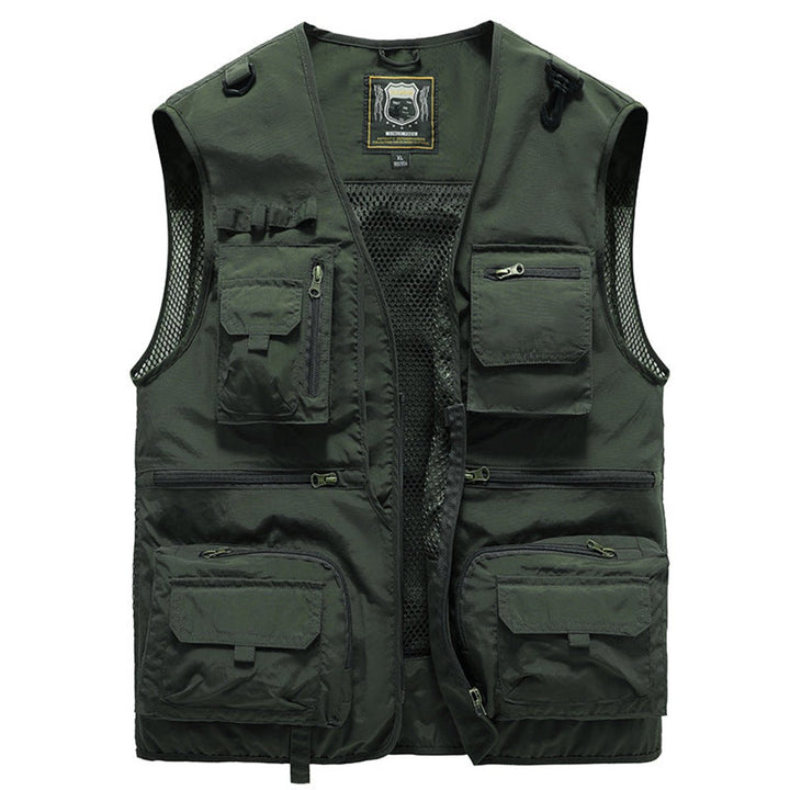 Men's Multi-Pocket Outdoor Zip-Up Fishing Mens Gilet