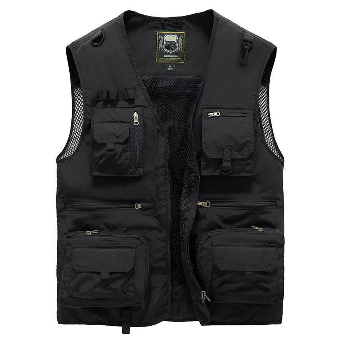 Men's Multi-Pocket Outdoor Zip-Up Fishing Mens Gilet