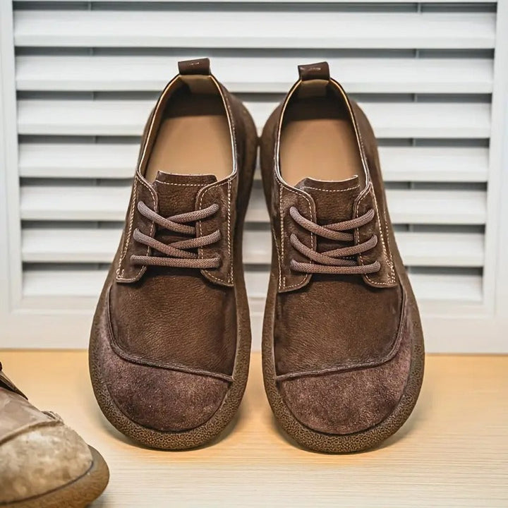 Men's Orthopedic Cushioned Lace-Up Casual Leather Shoes