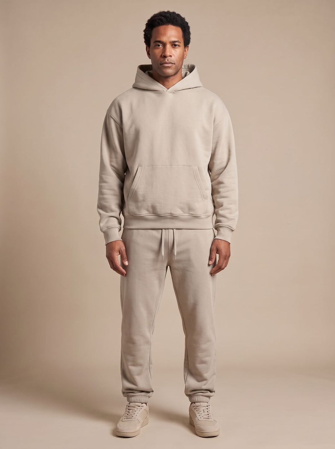 Men's Oversized Fleece Hoodie Jogger Tracksuit Set
