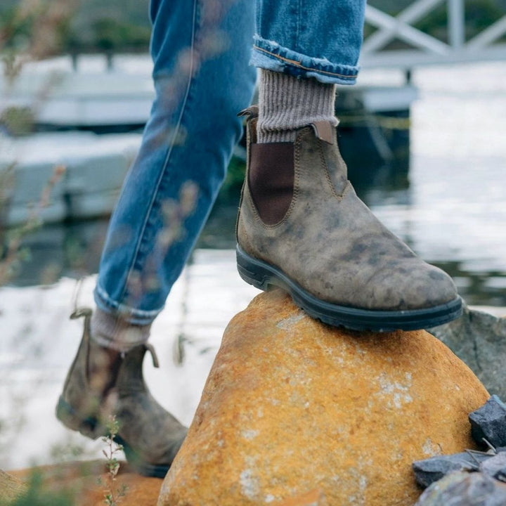 Men's Premium Leather Pull-Tab Chelsea Boots
