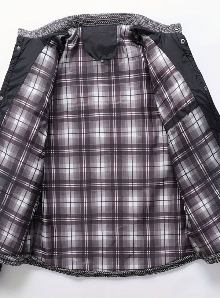 Men's Quilted Stand-Collar Lightweight Zip Jacket