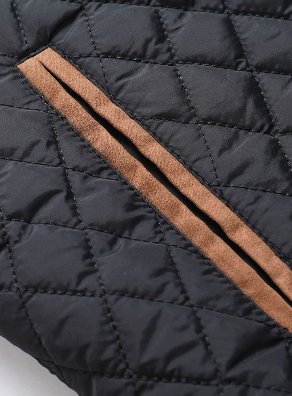 Men's Quilted Stand-Collar Lightweight Zip Jacket