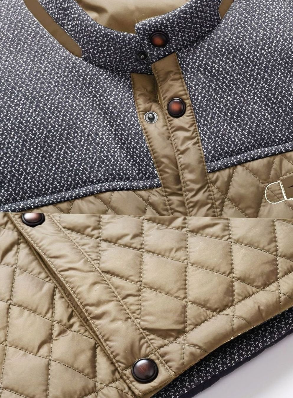 Men's Quilted Stand-Collar Lightweight Zip Jacket