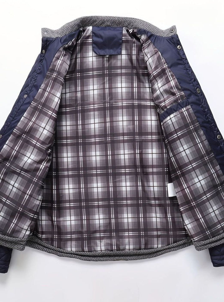 Men's Quilted Stand-Collar Lightweight Zip Jacket