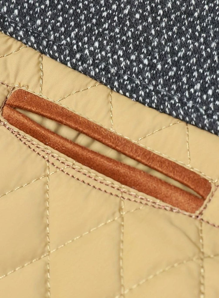 Men's Quilted Stand-Collar Snap-Front Insulated Jacket