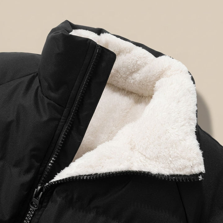 Men's Quilted Zip-Up Funnel-Neck Puffer Jacket