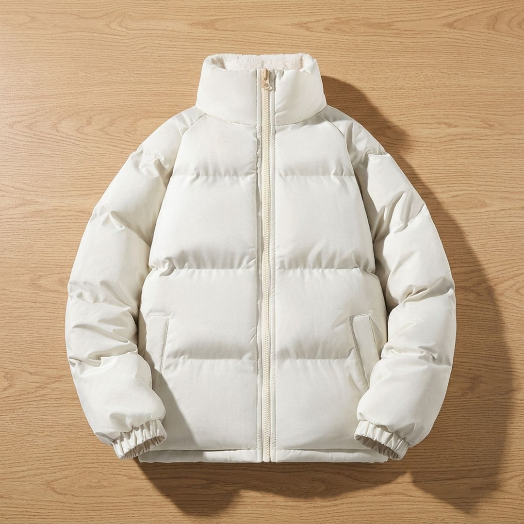 Men's Quilted Zip-Up Funnel-Neck Puffer Jacket