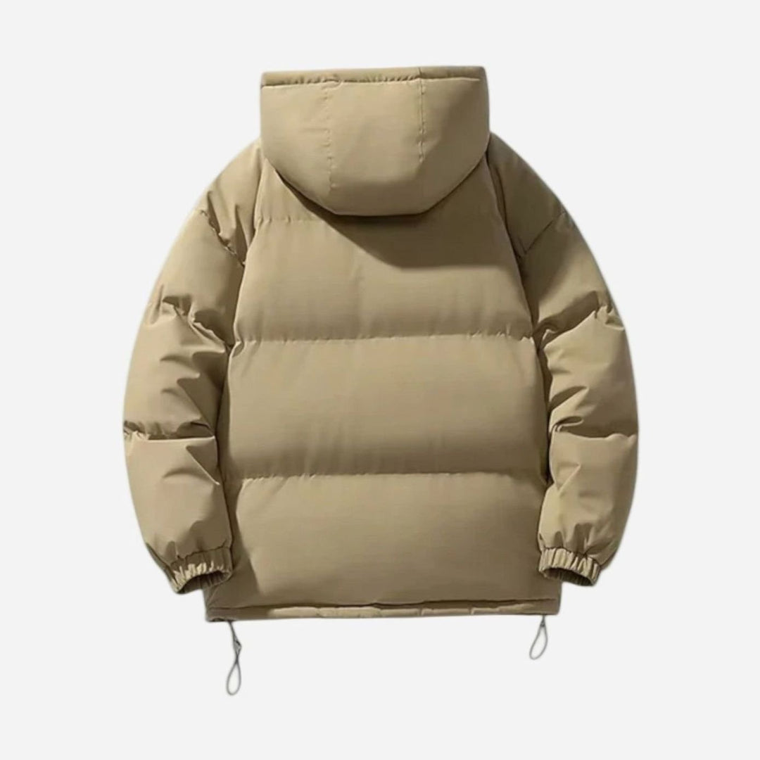 Men's Quilted Zip-Up Hooded Puffer Jacket