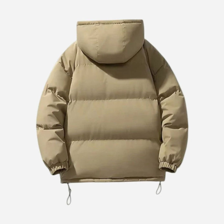 Men's Quilted Zip-Up Hooded Puffer Jacket
