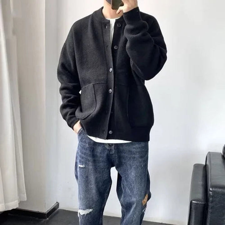 Men's Relaxed-Fit Button-Up Knit Cardigan Sweater