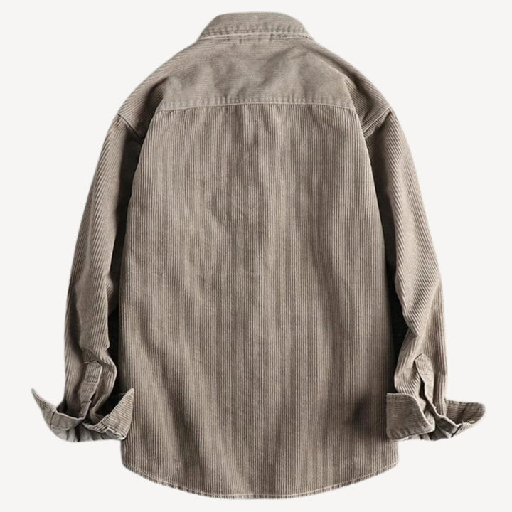 Men's Relaxed-Fit Corduroy Long Sleeve Shirt Chest Pocket