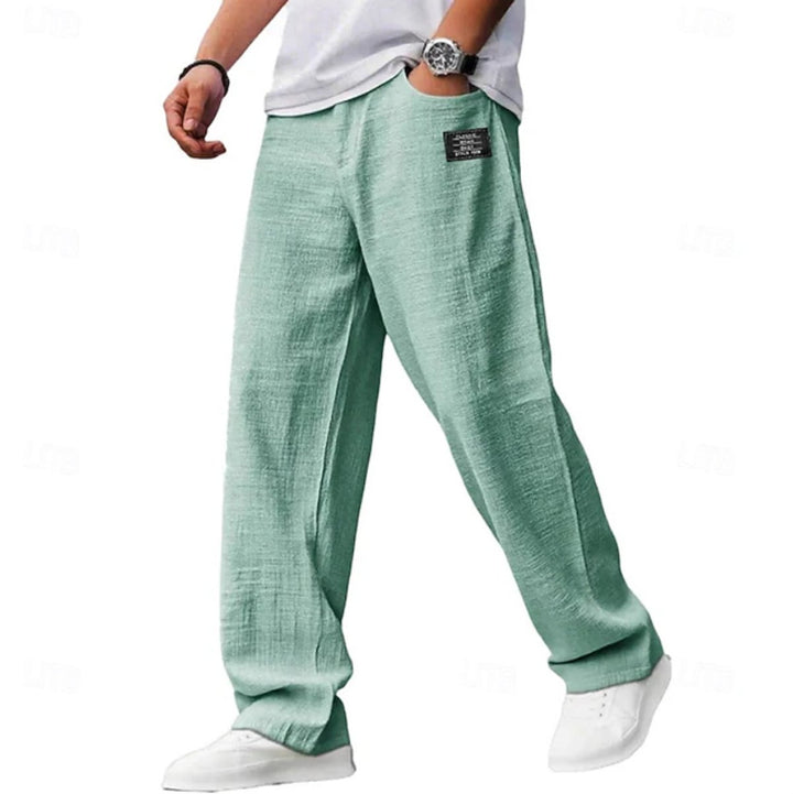Men's Relaxed-Fit Lightweight Wide-Leg Casual Pants - Green