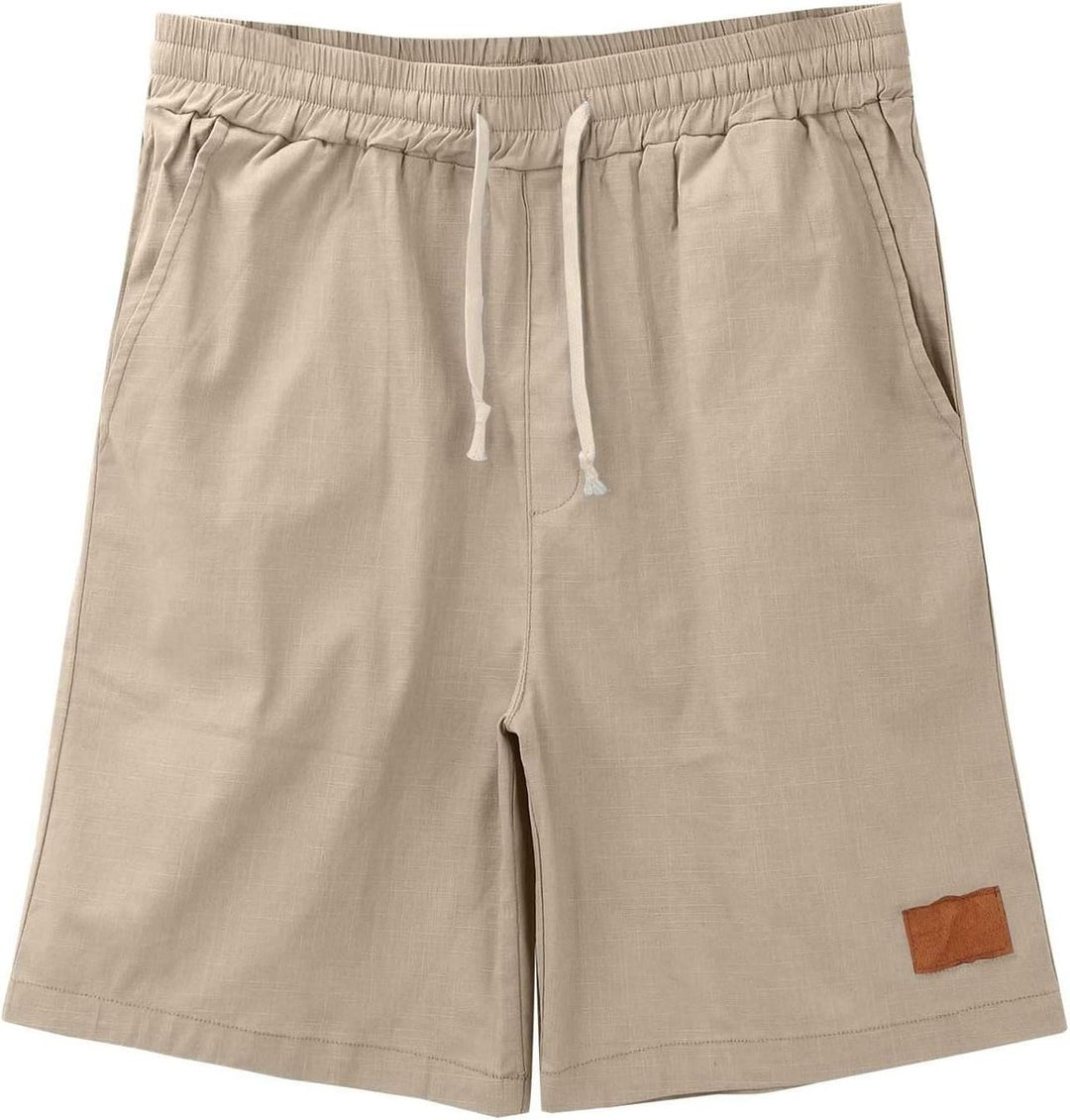 Men's Relaxed-Fit Linen-Feel Drawstring Casual Shorts