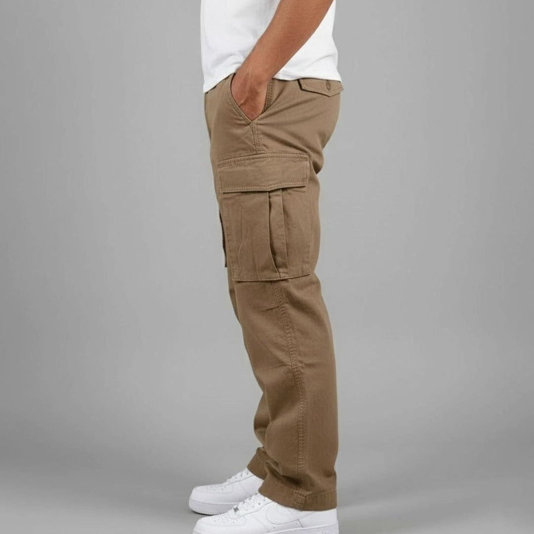 Men's Relaxed Fit Multi-Pocket Streetwear Cargo Pants