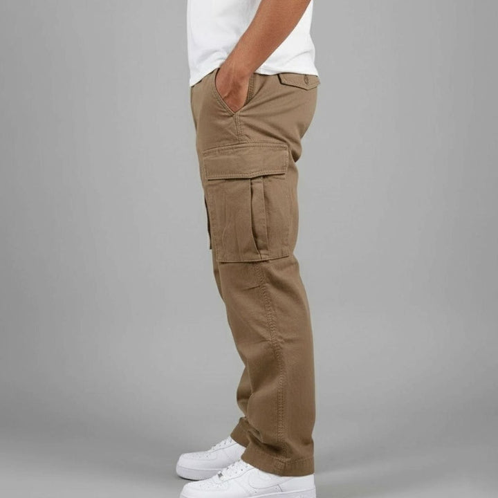 Men's Relaxed Fit Multi-Pocket Streetwear Cargo Pants