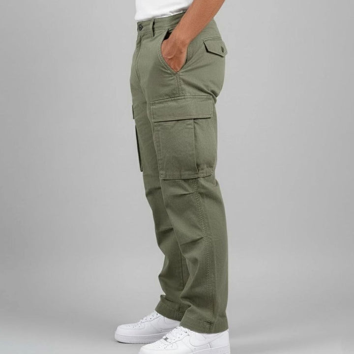 Men's Relaxed Fit Multi-Pocket Streetwear Cargo Pants
