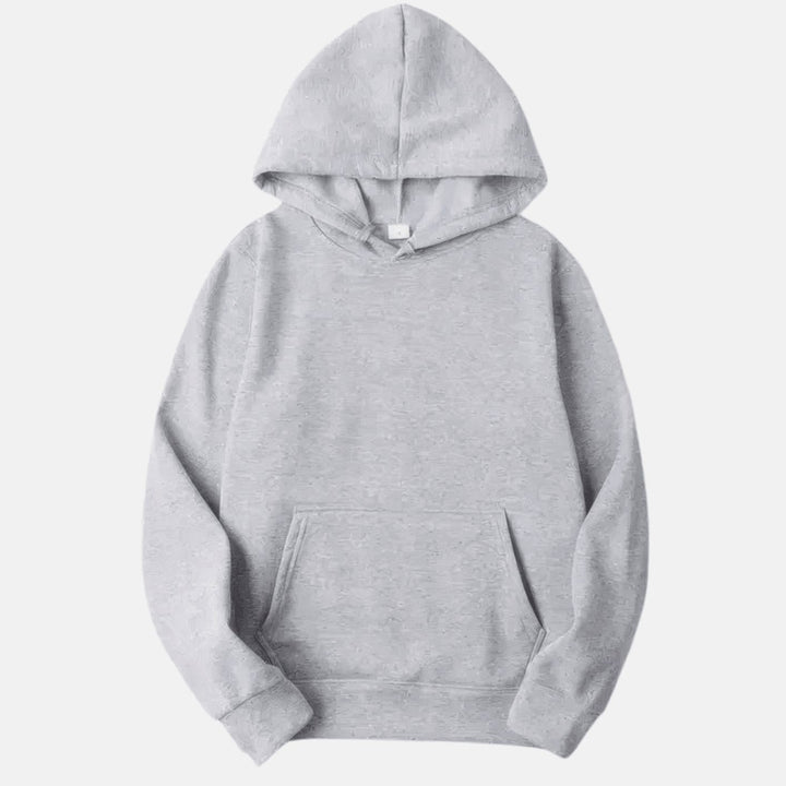 Men's Relaxed-Fit Solid Long Sleeve Hoodie Sweatshirt - Gray