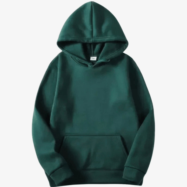 Men's Relaxed-Fit Solid Long Sleeve Hoodie Sweatshirt - Green