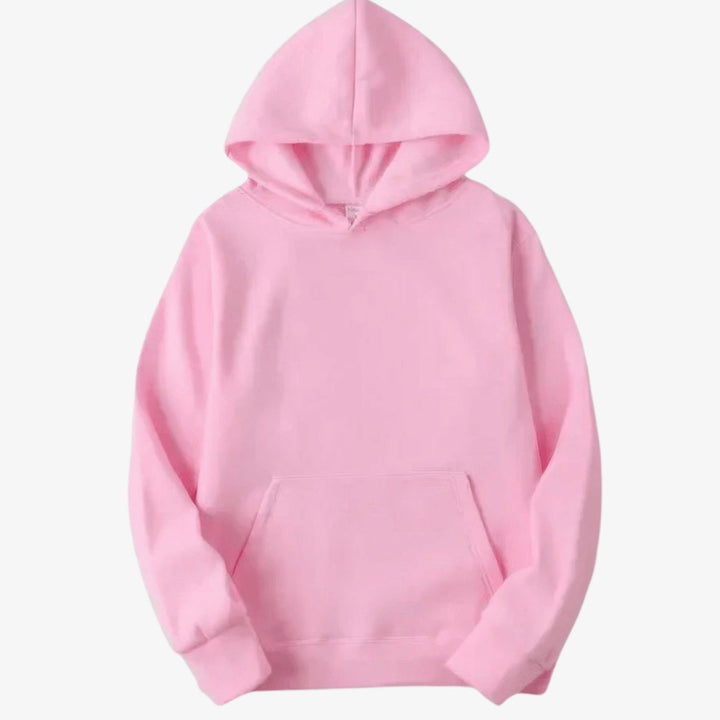 Men's Relaxed-Fit Solid Long Sleeve Hoodie Sweatshirt - Pink