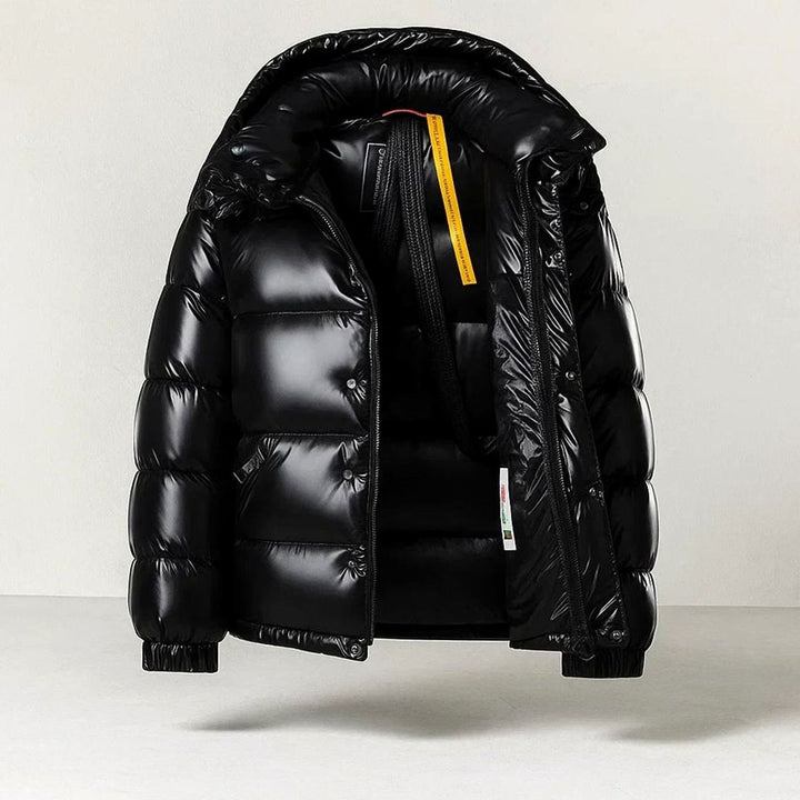 Men's Relaxed-Fit Zip-Up Insulated Puffer Jacket High Funnel Neck