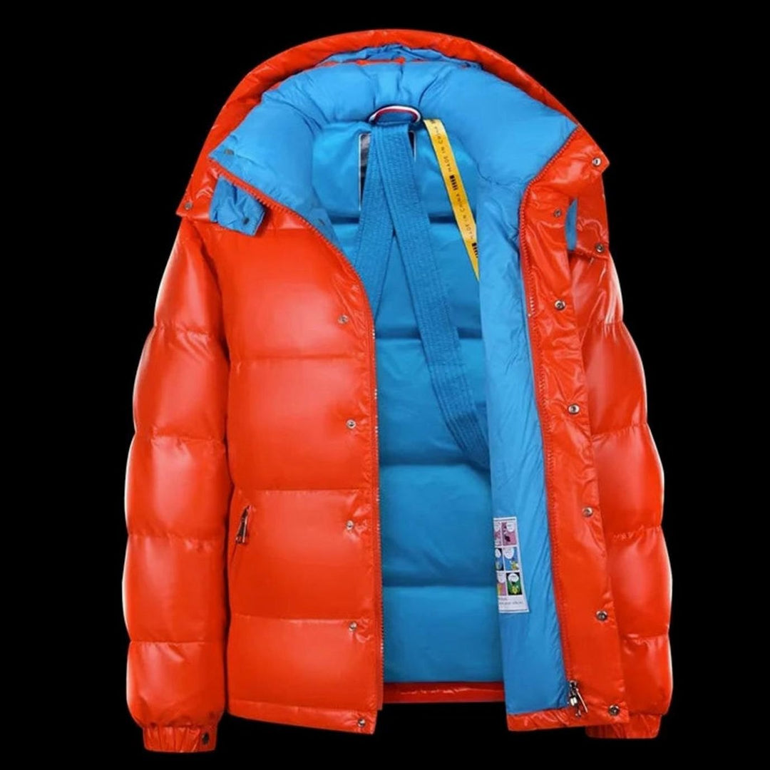 Men's Relaxed-Fit Zip-Up Insulated Puffer Jacket High Funnel Neck