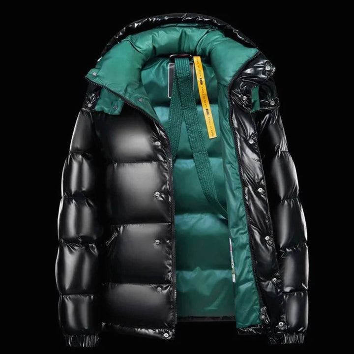 Men's Relaxed-Fit Zip-Up Insulated Puffer Jacket High Funnel Neck