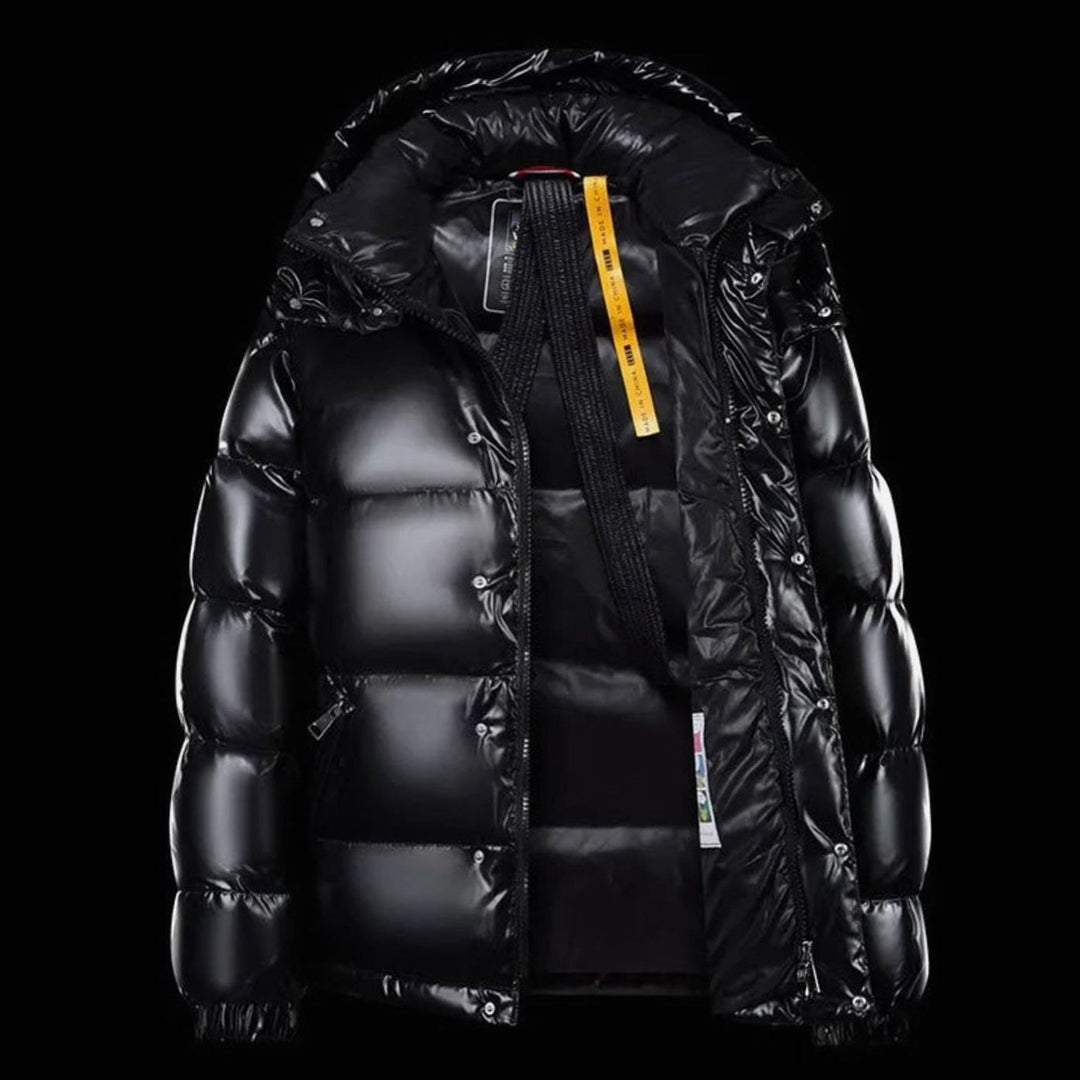 Men's Relaxed-Fit Zip-Up Insulated Puffer Jacket High Funnel Neck