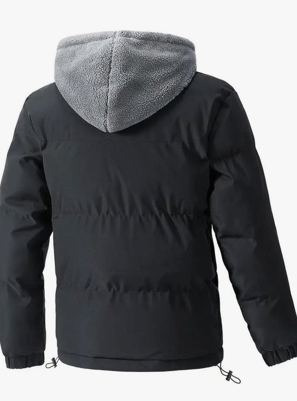 Men's Sherpa-Lined Hooded Puffer Street Style Jacket