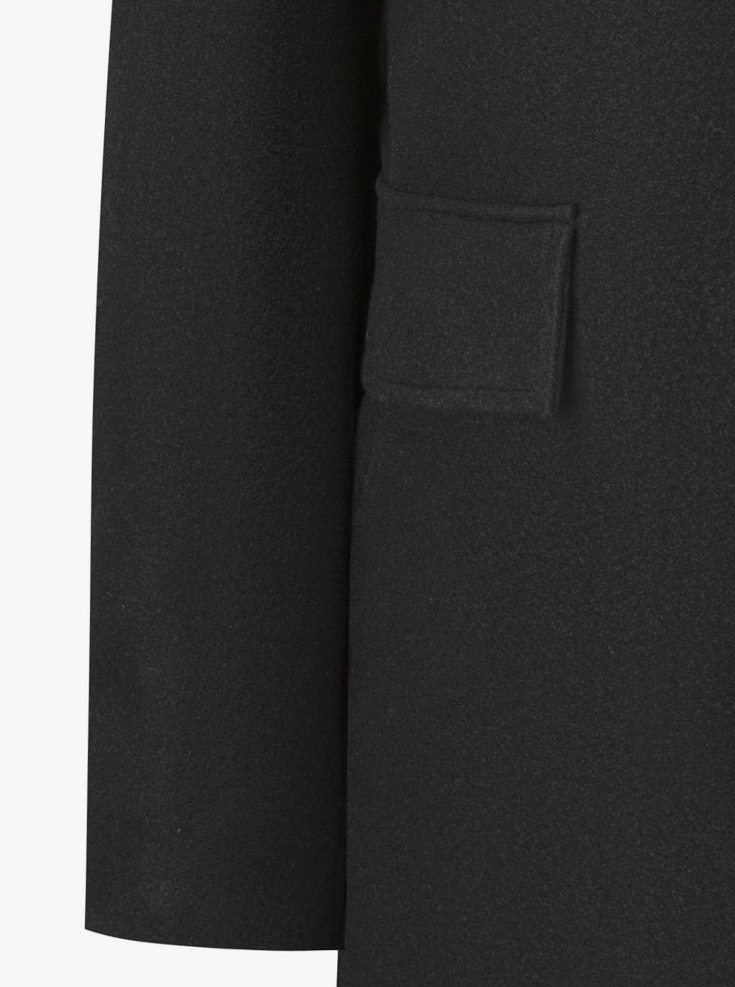 Men's Single-Breasted Tailored Wool Overcoat