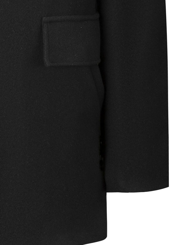 Men's Single-Breasted Tailored Wool Overcoat