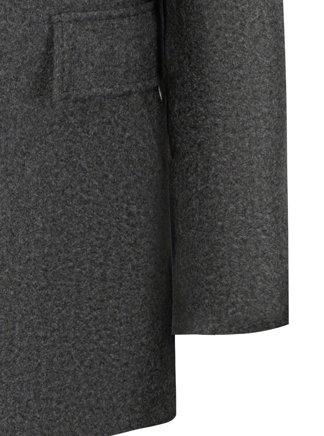 Men's Single-Breasted Tailored Wool Overcoat