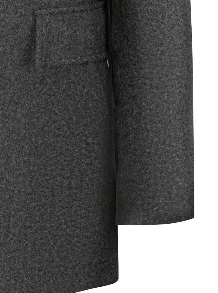 Men's Single-Breasted Tailored Wool Overcoat