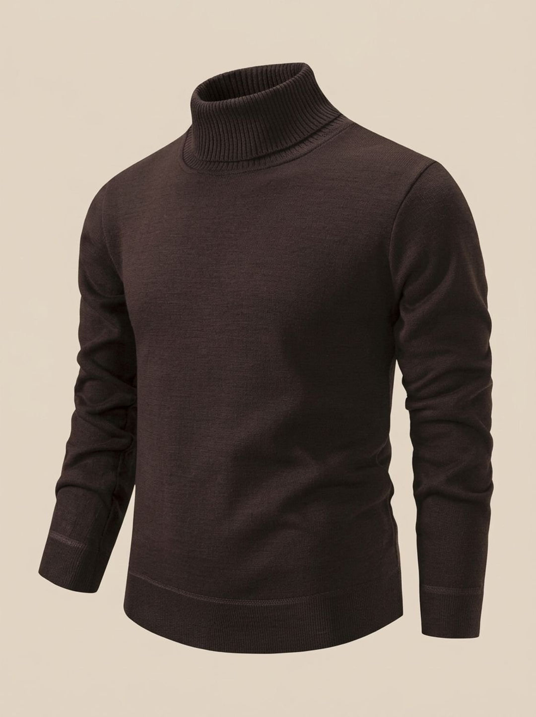 Men's Slim-Fit Fine-Knit Turtleneck Sweater Ribbed Cuffs