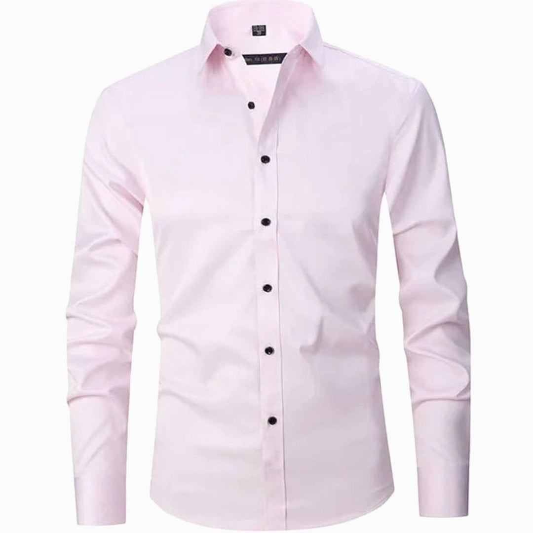 Men's Slim-Fit Long-Sleeve Button-Down Dress Shirt - Pink