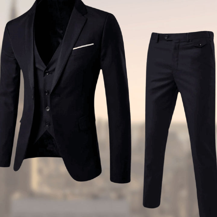 Men's Slim-Fit Three-Piece Classic Formal Suit Set