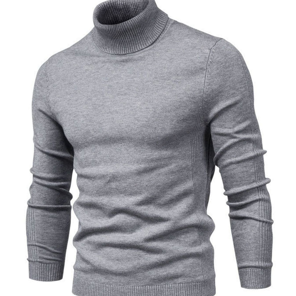 Men's Slim-Fit Turtleneck Knit Neck Sweater - Grey