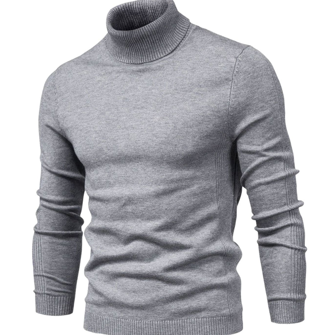 Men's Slim-Fit Turtleneck Knit Sweater - Gray