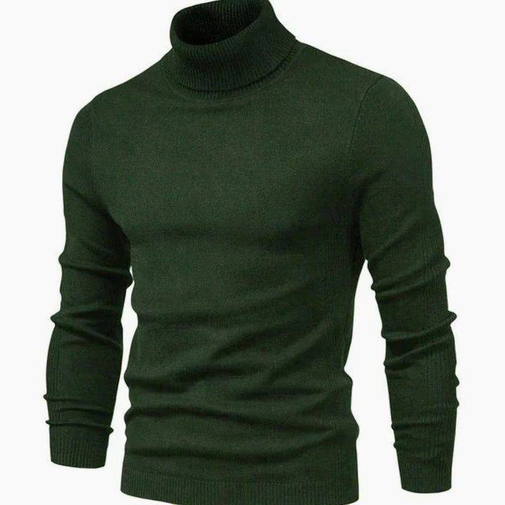 Men's Slim-Fit Turtleneck Knit Sweater - Green