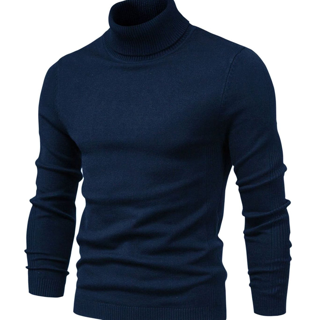 Men's Slim-Fit Turtleneck Knit Sweater - Royal Blue