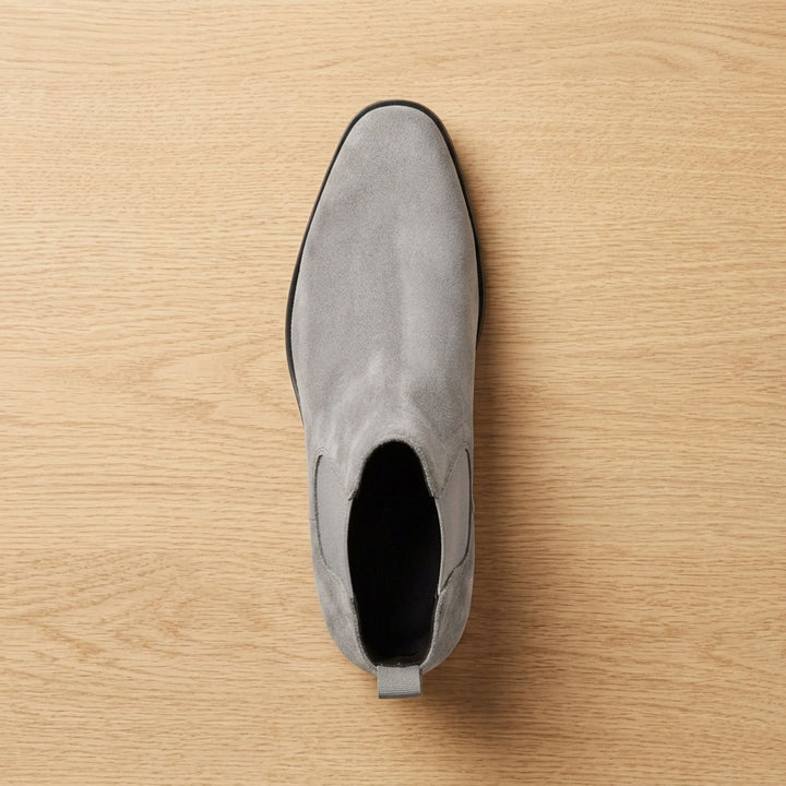 Men's Smooth Leather Elastic-Panel Chelsea Boots