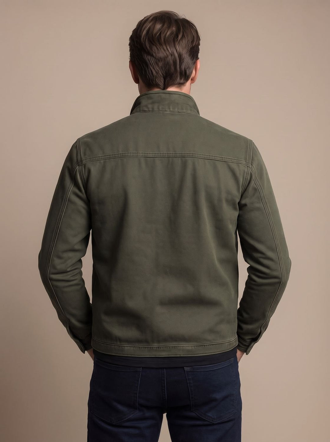 Men's Stand-Collar Full-Zip Slim-Fit Bomber Jacket