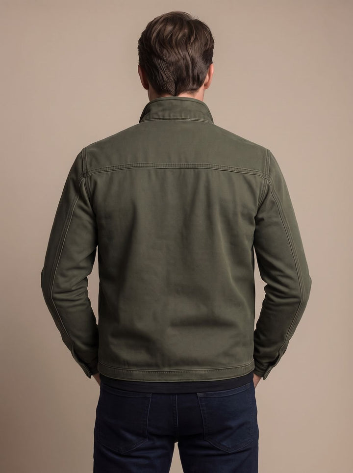 Men's Stand-Collar Full-Zip Slim-Fit Bomber Jacket