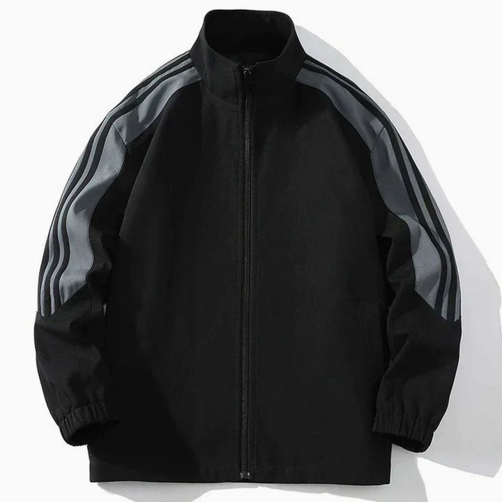 Men's Striped Two-Piece Full-Zip Tracksuit Jogger Set