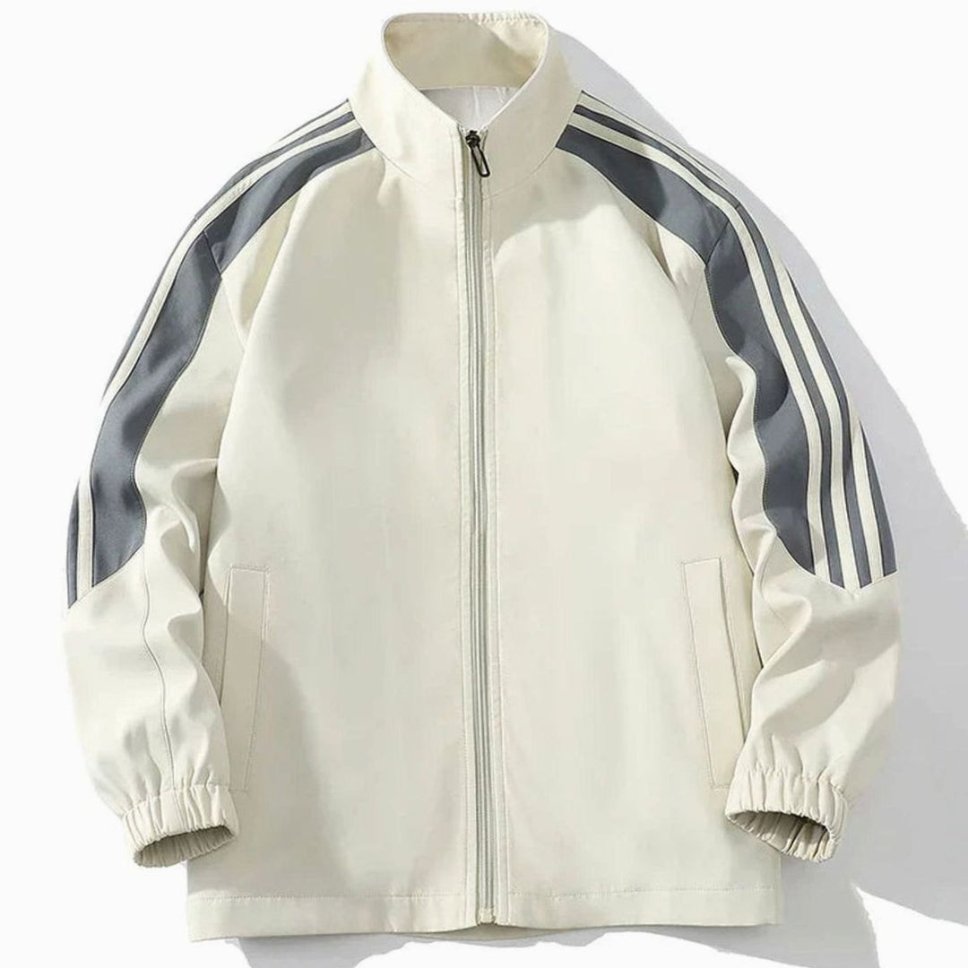 Men's Striped Two-Piece Full-Zip Tracksuit Jogger Set