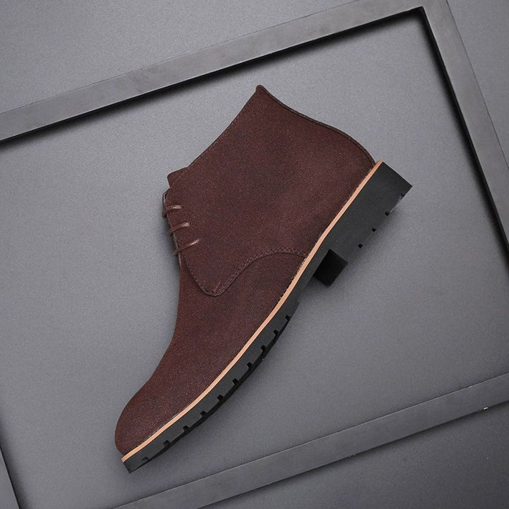 Men's Suede Ankle Lace-Up Boots Casual Chukka - Brown