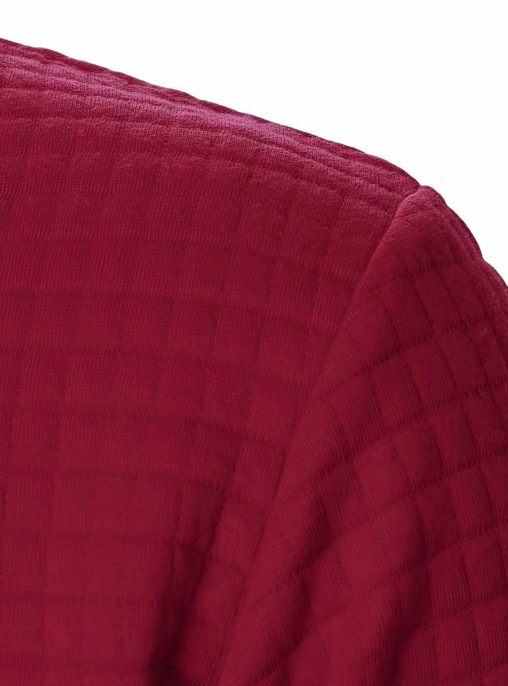 Men's Textured Grid Full-Zip Bomber Jacket