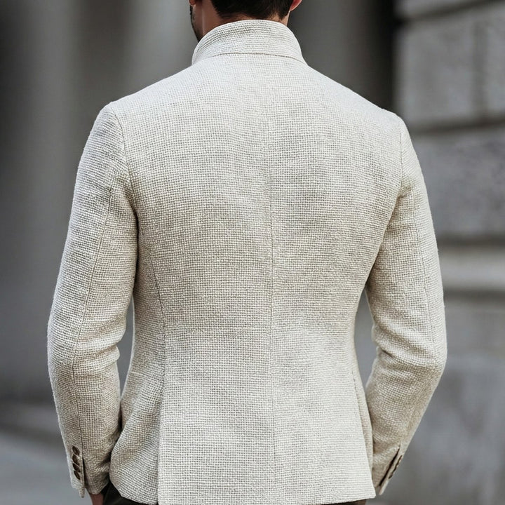 Men's Vintage-Inspired Stand-Collar Single-Breasted Cardigan